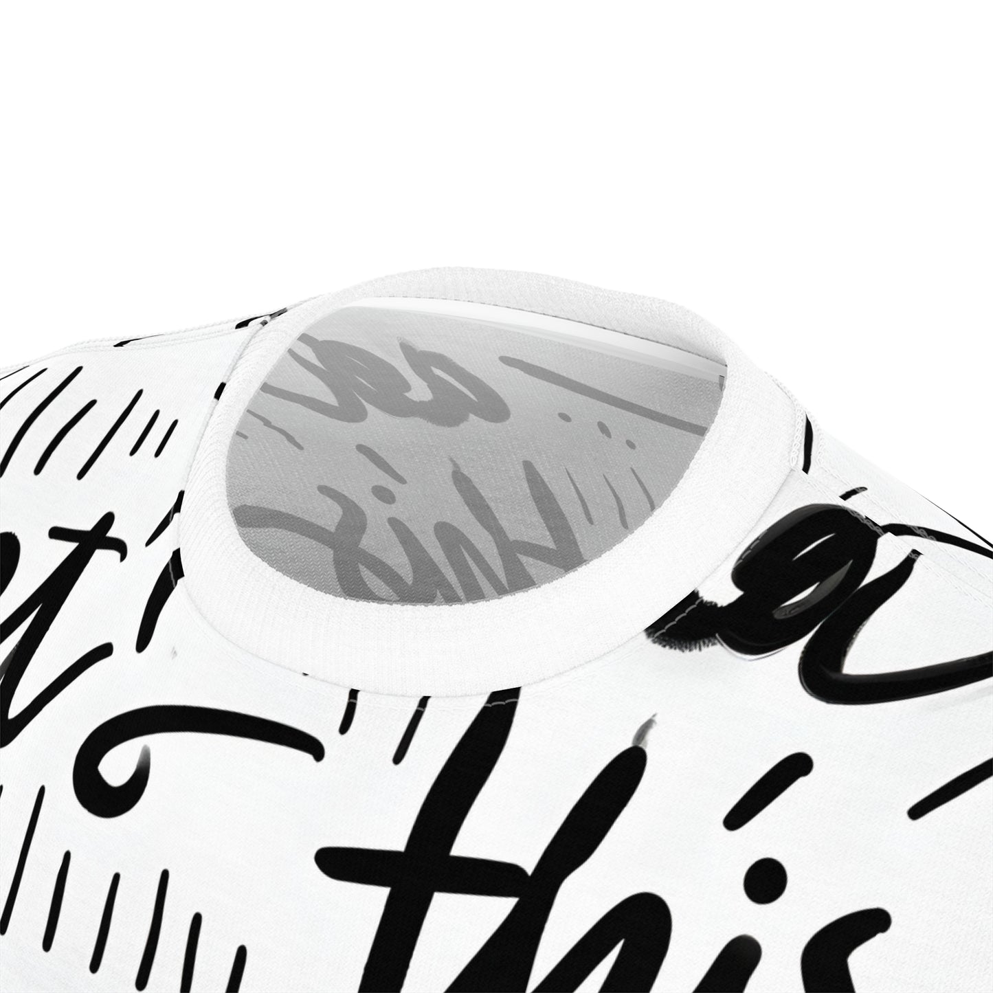 Motivational Unisex Cut & Sew Tee - "Let's Do This!" Black and White Design