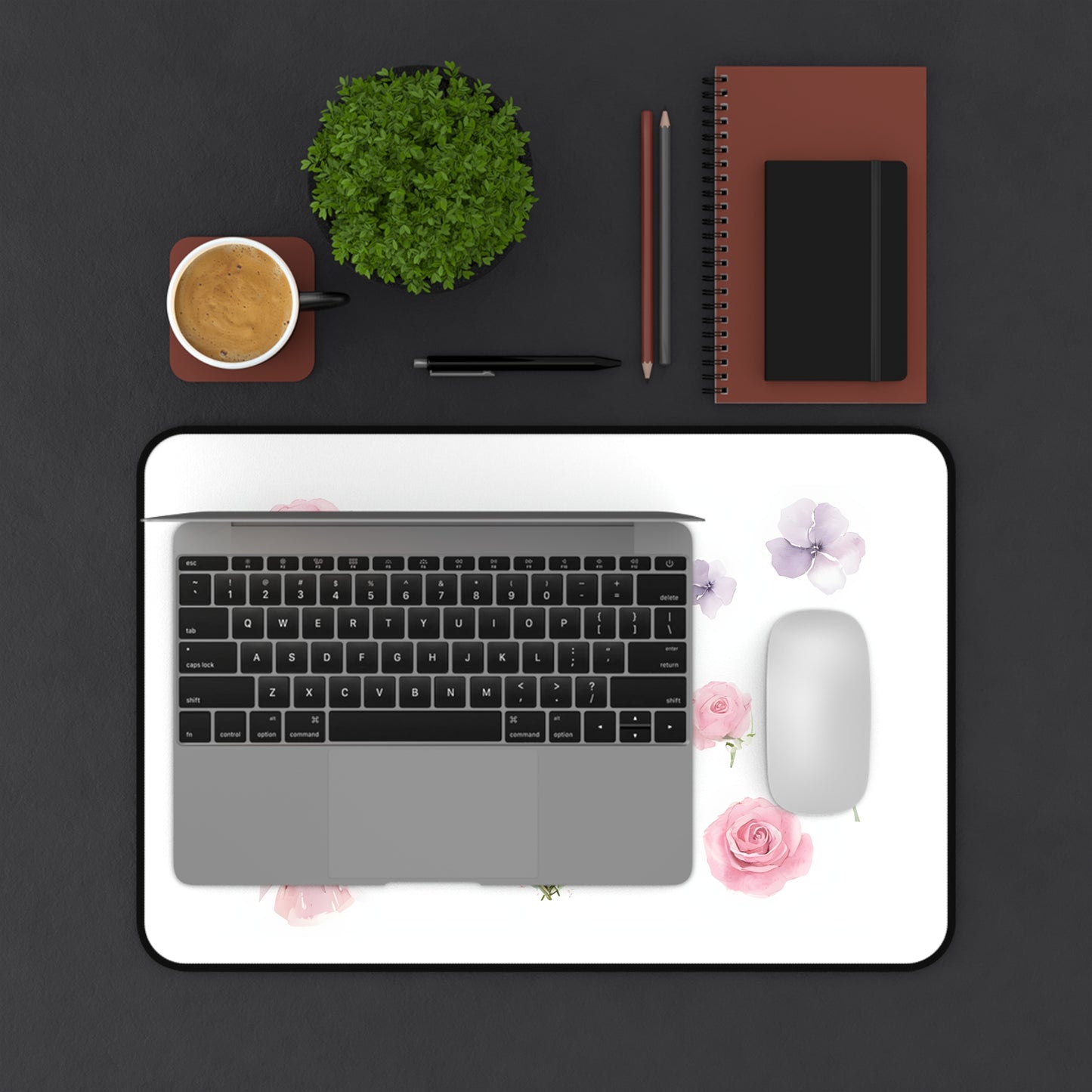 Floral Mom Desk Mat - I Love You Mom Gift for Mother's Day or Any Occasion